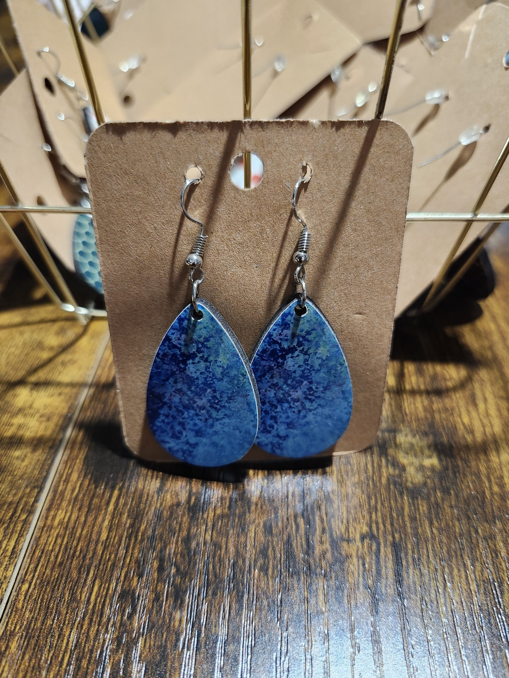 Handcrafted Blue Teardrop Earrings - Lightweight Women’s Jewelry